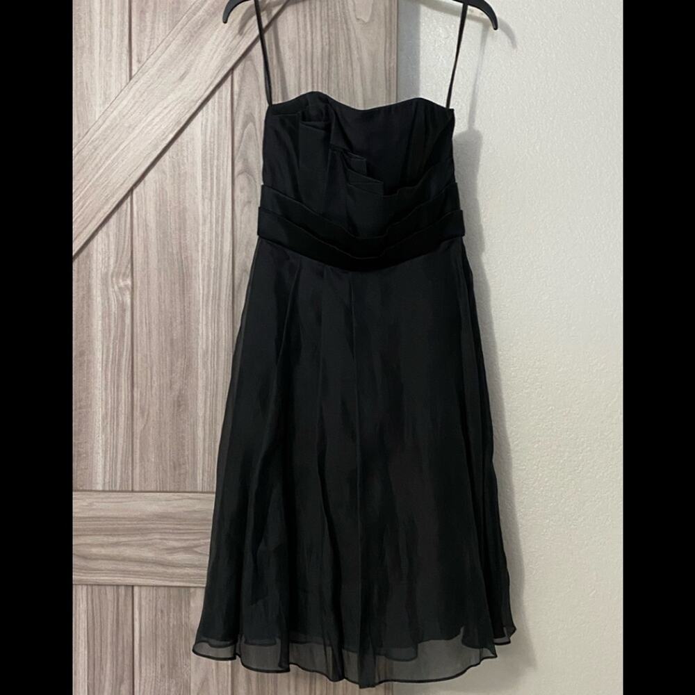 NWT White house black market black strapless dress 0